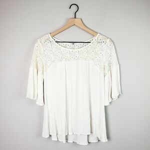 Jodifl White Long Sleeve Top Small